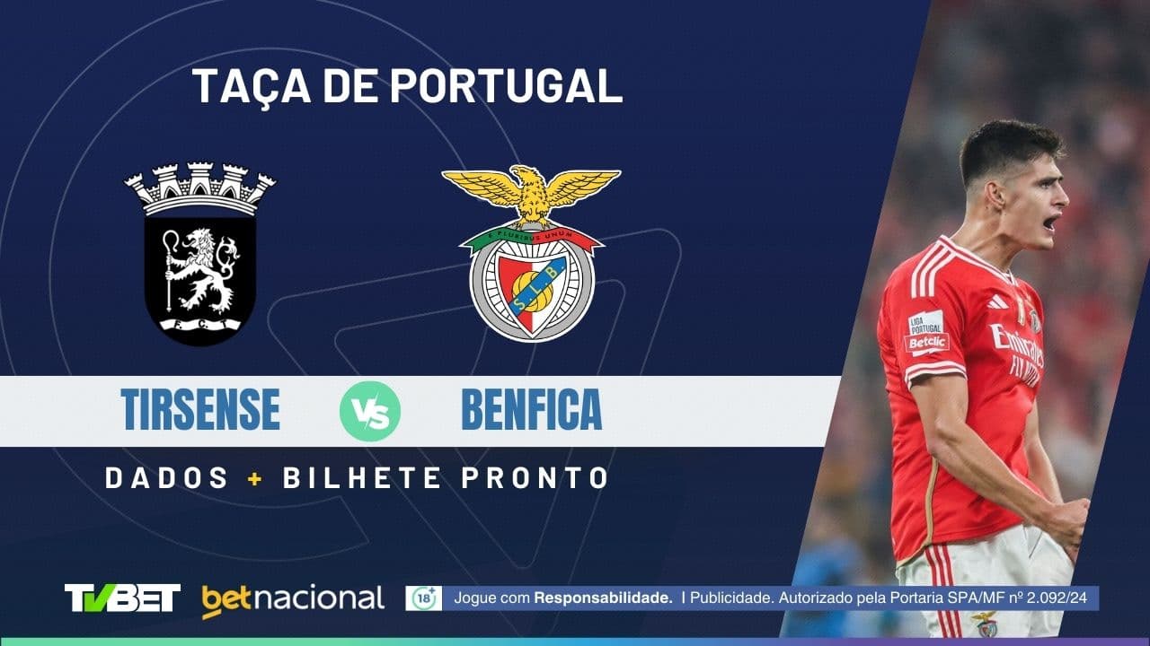 Tirsense x Benfica: onde assistir, tempo real, horário, escalações e palpites