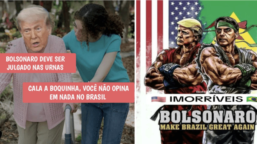 Apoio de Trump a Bolsonaro vira meme e divide redes sociais