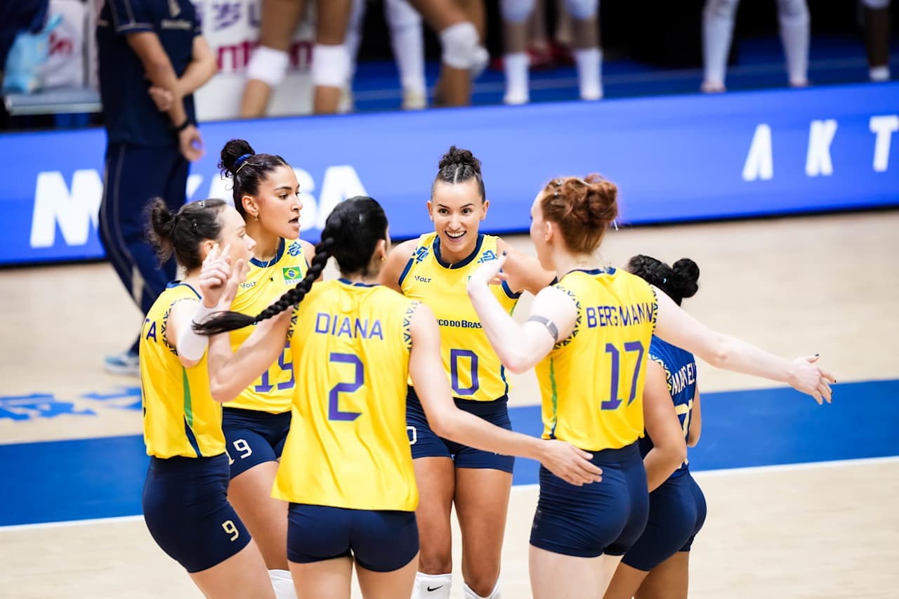 Brasil vence a Polônia e conquista a sétima vitória consecutiva na Liga das Nações Feminina de Volêi (VNL)